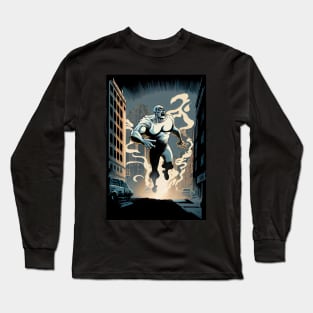 Giant ghost attacking the city Long Sleeve T-Shirt